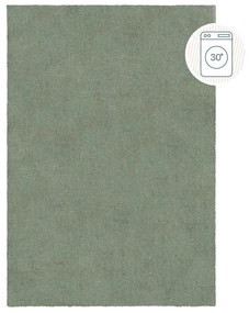 Зелен килим от рециклирани влакна подходящ за пране 120x170 cm Fluffy – Flair Rugs