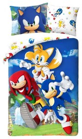 SONIC AND FRIENDS СПАЛЕН КОМПЛЕКТ ДВУЛИЦЕВ ПАМУК 2 ЧАСТИ