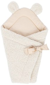Кремаво бебешко одеяло от шерпа 35x65 cm – Meowbaby
