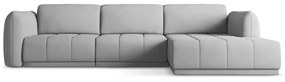 Светлосив ъглов диван (десен ъгъл) Hoku – Makamii