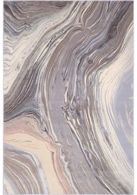 Сив вълнен килим 133x180 cm Agate - Agnella