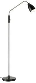 Черна LED затъмняваща се подова лампа с метален абажур (височина 140 cm) Patro – Markslöjd
