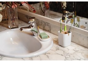 Бял органайзер за баня Ecologic, 8,4 x 7,8 cm - Compactor