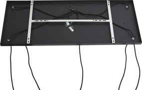 Арт Деко висяща лампа черна с димно стъкло 5 светлини - Wallace