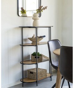 Черна етажерка в дъб 36x111 cm Vita - House Nordic