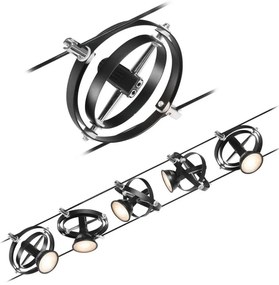 Paulmann 94440 - Комплект 5xGU5,3/10W прожектори CARDAN 230V черен