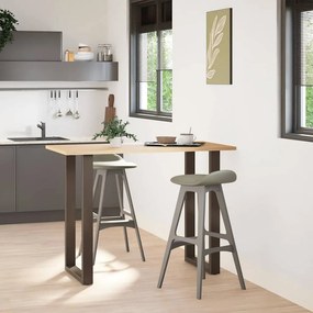 4013239 vidaXL Крака за бар маса, U-образни, 2 бр., естествена стомана, 60 x (100-101) см, стомана