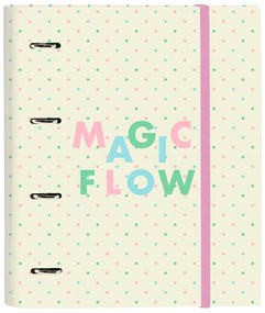 Папка с пръстени Glow Lab Magic flow Бежов (27 x 32 x 3.5 cm)