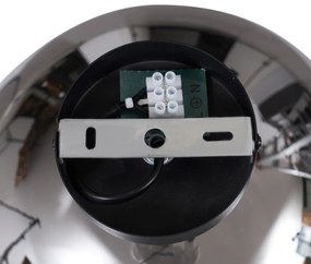 Арт Деко плафон черен с димно стъкло - Sandra