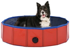 Sonata Сгъваем басейн за кучета, червен, 80x20 см, PVC