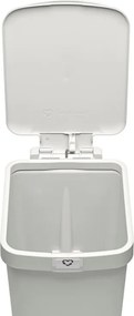 Кош за боклук с педал Brabantia StepUp 1008480, 16 л, Екологични материали, Голям отвор, Светлосив