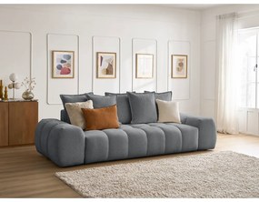 Тъмносив шенилов сгъваем/с място за съхранение диван 278 cm Everest – Bobochic Paris