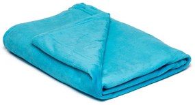 Тюркоазено синьо одеяло от микроплюш , 150 x 200 cm - My House