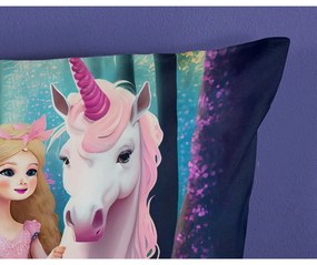 Розово единично удължено детско спално бельо от микрофибър 140x220 cm Julia – Good Morning