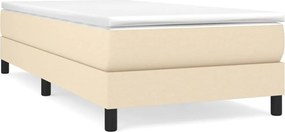 3120497 vidaXL Рамка за легло с пружини, кремава, 100x200 см, плат