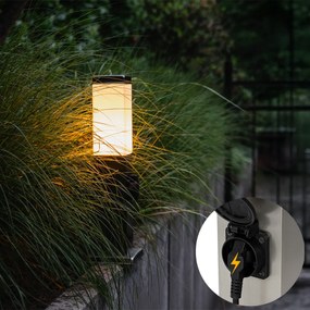 Модерна външна лампа 45 см стомана с гнездо IP44 - Malios