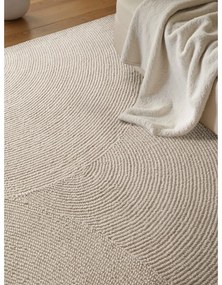 Ръчно изработен вълнен килим в светло естествен цвят 120x180 cm Eleni Natural White – Hanse Home