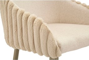 Кремави тапицирани бар столове в комплект с подлакътници 2 бр. (височина на седалката 78 cm) Alaska – Mauro Ferretti