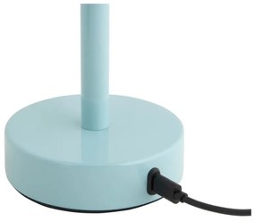 Светлосиня LED настолна лампа с метален абажур (височина 24,5 cm) James – Leitmotiv