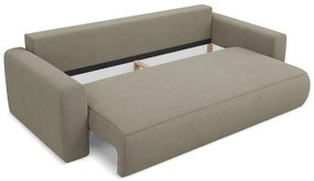 Светлокафяв разтегателен диван с място за съхранение 238 cm Kapua – Makamii