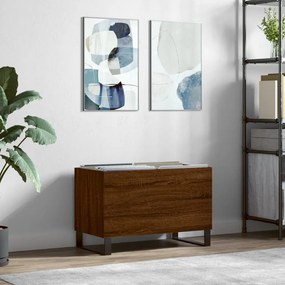 Sonata H Шкаф за винилови плочи кафяв дъб 74,5x38x48 см инженерно дърво