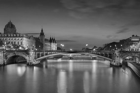 Самозалепващ фототапет – Ослепителна черно-бяла панорама на Париж