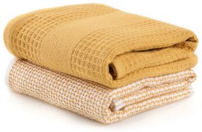 Жълти вафлени кърпи в комплект от 2 бр. 40x60 cm Betty – Foutastic