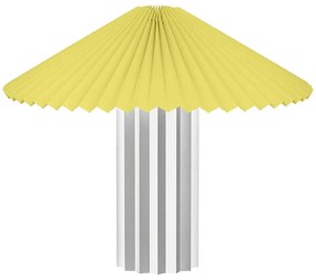 Жълта/в сребрист цвят затъмняваща се настолна лампа с текстилен абажур (височина 36 cm) Taite – Blomus