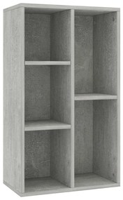 800166 vidaXL Библиотека/бюфет, бетонно сива, 50x25x80 см, инженерно дърво
