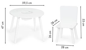 Детска дървена маса MODERN + 2 стола
