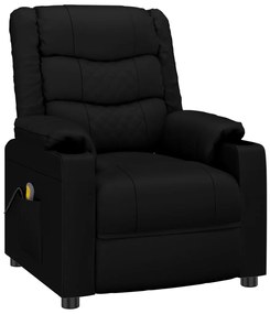 348049 vidaXL Масажен стол, черен, изкуствена кожа