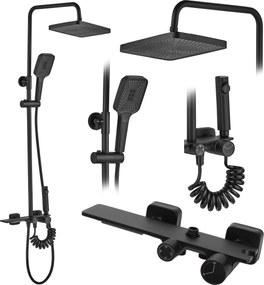 Комплект за душ REA HELIX Black