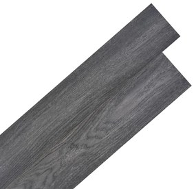 245175 vidaXL Самозалепващи подови дъски от PVC 5,02 м² 2 мм черно и бяло