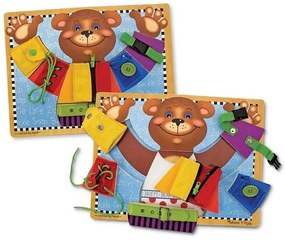 Melissa & Doug - Busy Board - Дървен борд за основни умения - Мече