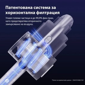 Вертикална прахосмукачка JIMMY H8 Flex, 550W, 185 AW, Сгъваема, Cyclone, Автономност 65 минути, LCD, 7 аксесоара, Сив/черен