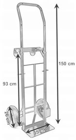 Транспортна количка до 150 кг в черно