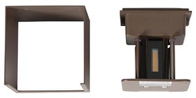 Външна стенна лампа ръждиво кафява с LED 2-светлина IP54 - Edwin