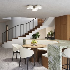 Кремаво осветително тяло за таван ø 30 cm Blacko – Sollux