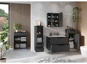 Висок висящ шкаф за баня в антрацитен цвят 36x93 cm Crandon - Germania