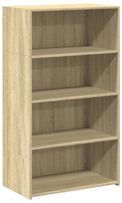 846406 vidaXL Висок шкаф, сонома дъб, 70x41x124 см, инженерно дърво