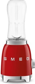 Блендер Smeg PBF01RDEU, 300W, 2x 600 мл, 20000-24000 об/мин, Противоплъзгаща основа, Без BPA, Неръждаема стомана, Червен