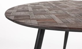 Кръгла трапезна маса от масивно тиково дърво 76x111 cm Webster – White Label