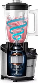 Втора ръка: Блендер Philips HR3760/00, 1500W, 2L, ProBlend Ultra, Високоскоростен, Импулс, Черен