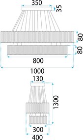 Пендел LED APP1546-CP2 CHROME