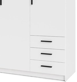 Бял гардероб 147x200 cm Sprint – Tvilum