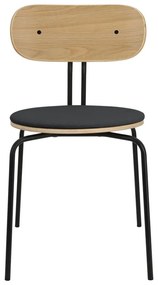 Черно-антрацитен трапезен стол Curious - UMAGE