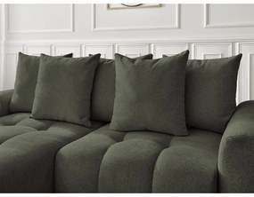 Шенилов сгъваем/с място за съхранение ъглов диван в цвят каки (ляв ъгъл) Roxelane – Bobochic Paris