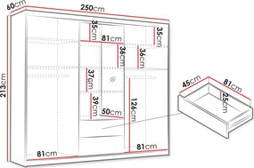 Гардероб Majorka 250 плъзгащ