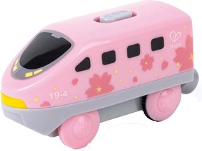 Hape - Междуградски локомотив с батерия, 12 x 4 x 5 см, Розов