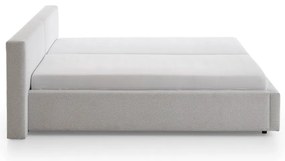 Светлосиво двойно легло 180x200 cm тапицирано без ламелно дъно Cube – Meise Möbel
